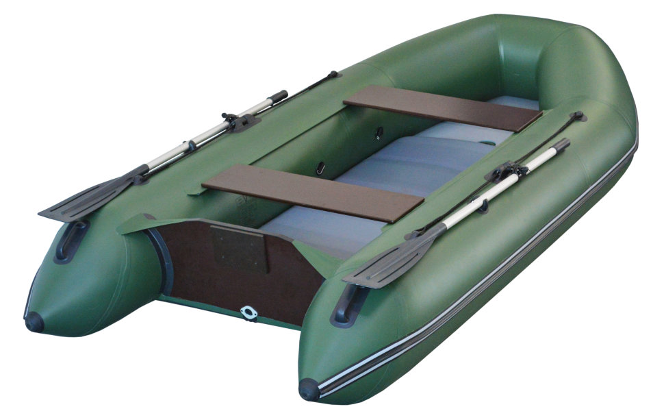 Надувная лодка ПВХ Флинк FT320 KА (киль, аирдек, зеленая)