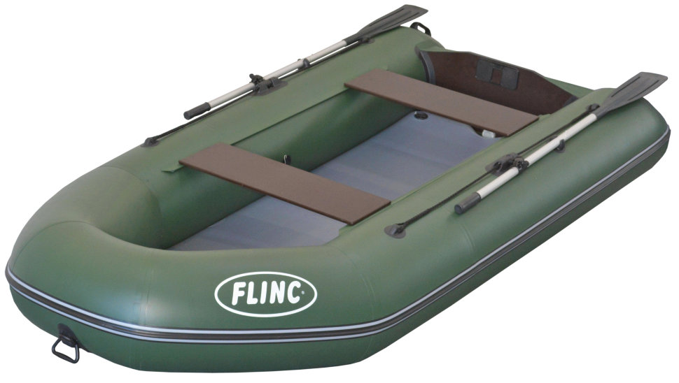 Надувная лодка ПВХ Флинк FT320 KА (киль, аирдек, зеленая)