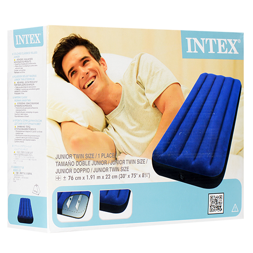 Надувной матрас-кровать Intex, 76x191x22 см.
