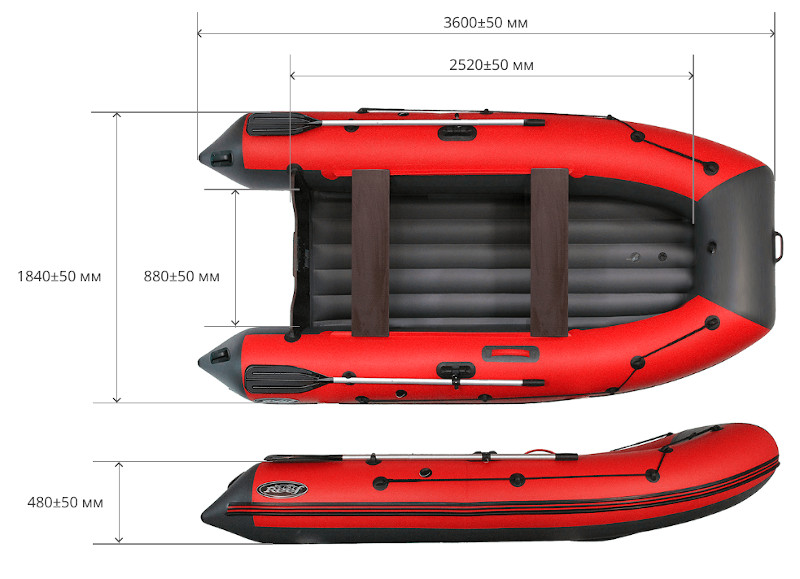 Надувная лодка ПВХ Риф 360 (НДНД)