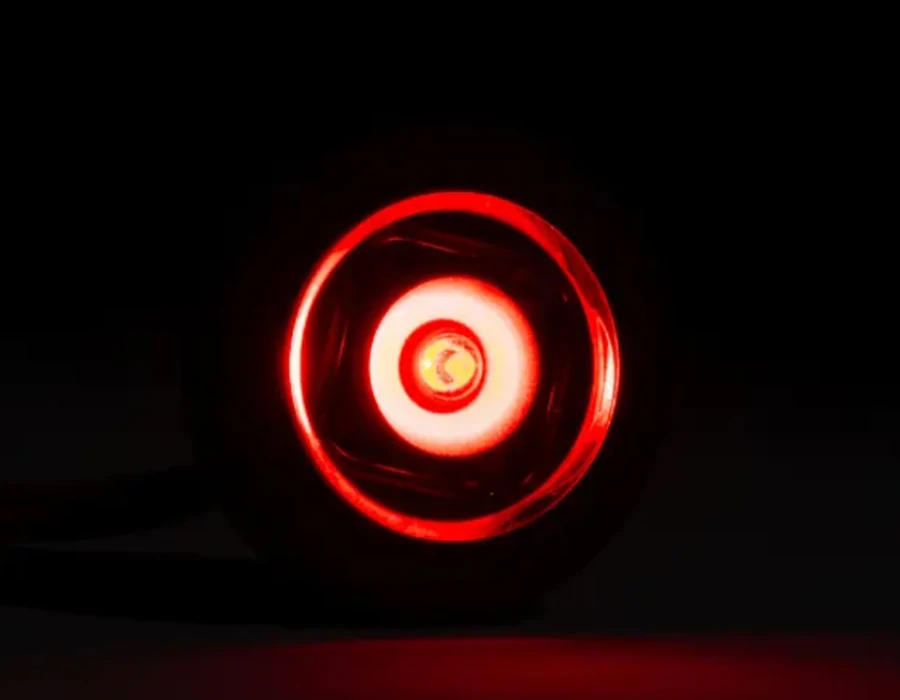 Фонарь габаритный FT 074 C LED, красный, круглый, встраиваемый