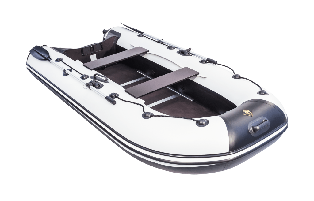 Надувная лодка Ривьера Компакт 2900 СК "Касатка" светло-серый/черный