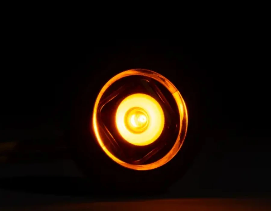 Фонарь габаритный FT 074 Z LED, желтый, круглый, встраиваемый