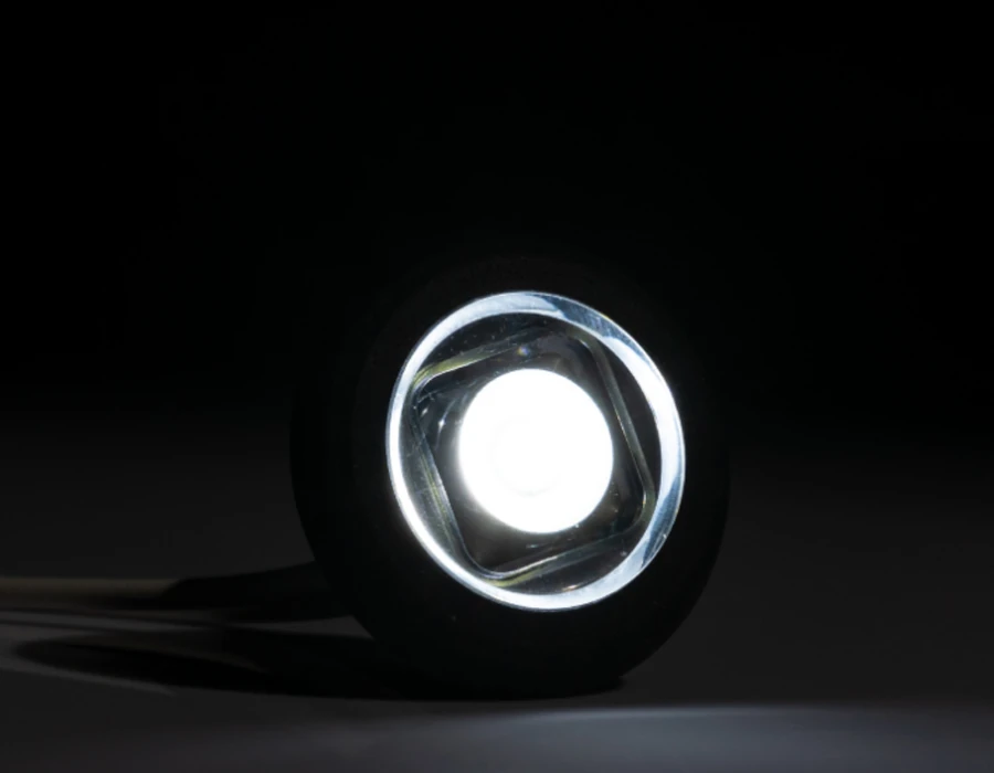 Фонарь габаритный FT 074 B LED, белый, круглый, встраиваемый
