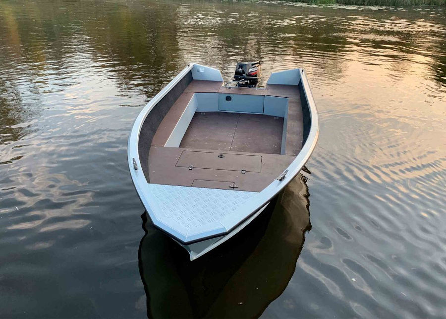 Лодка алюминиевая ВиндБот 4.2 EVO (L транец)