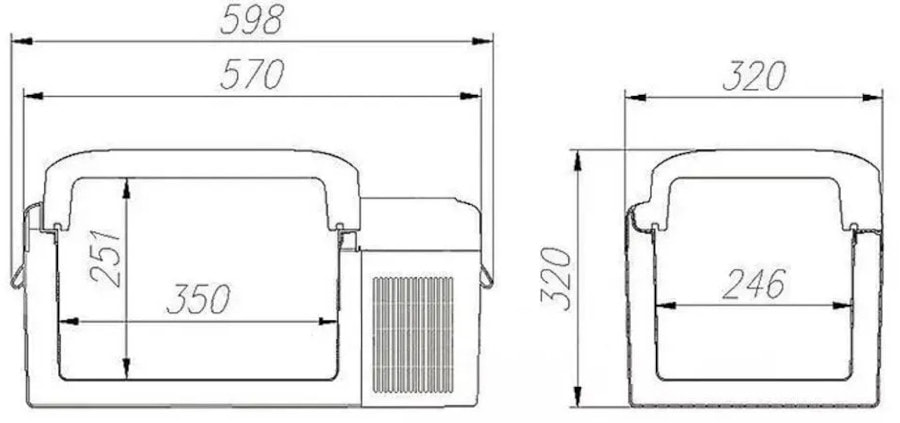 Автохолодильник С20 12В/24В/220В, 20 литров