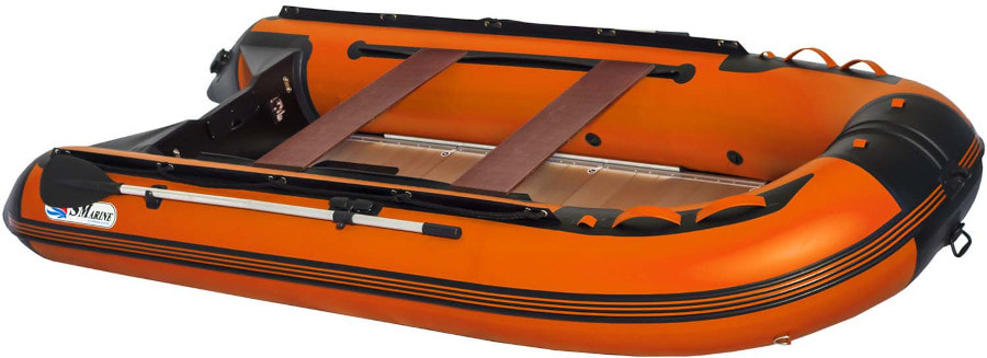 Надувная лодка ПВХ СМарин SDP Max 380, оранжевый/черный