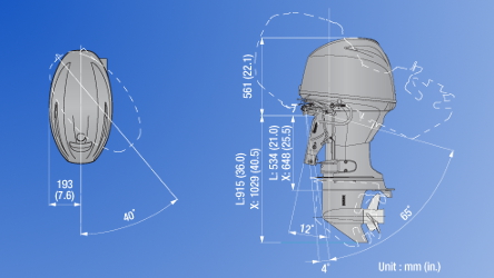 Описание лодочного мотора Yamaha F 70 AETL