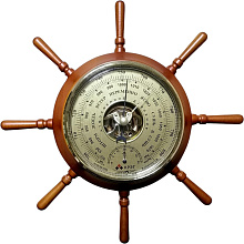 Барометр с термометром КРЭТ БНТ Штурвал-М1, д. 404 мм.